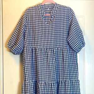 New No Tag Gingham Checkered Dress Plus Size 2XL